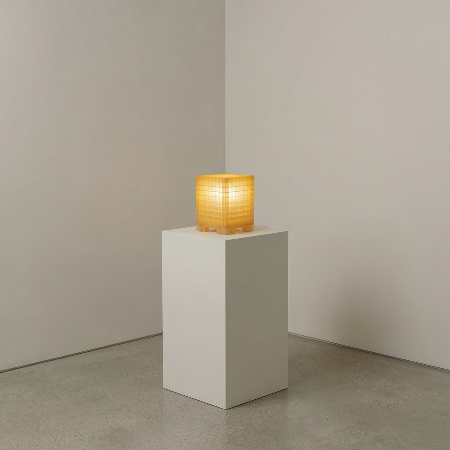 BLOK 2 ULTRA / TABLE/BEDSIDE LAMP / MELLOW YELLOW / BIO PLASTIC