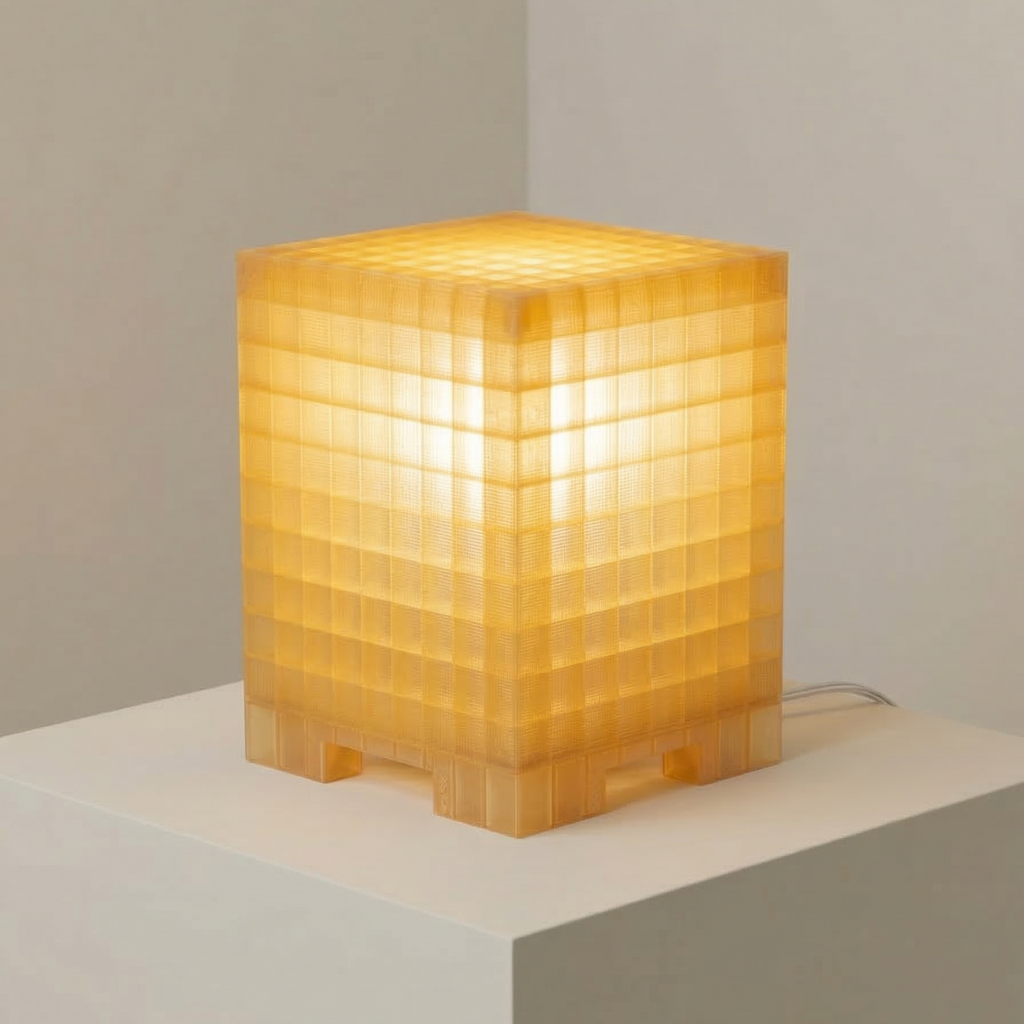 BLOK 2 ULTRA / TABLE/BEDSIDE LAMP / MELLOW YELLOW / BIO PLASTIC